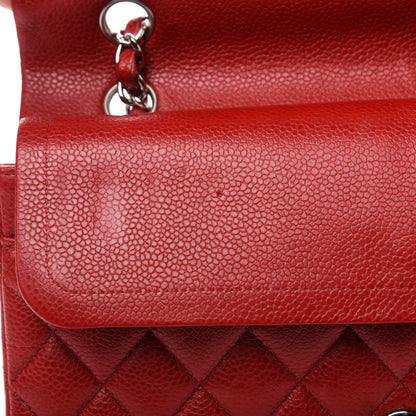 Chanel Caviar Quilted Medium Double Flap Red 13 of 17