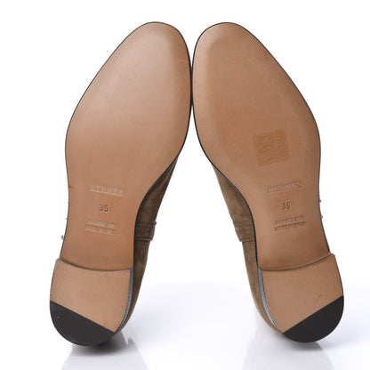 Hermes Suede Neo Low Boots 35 Ecorce 5 of 11