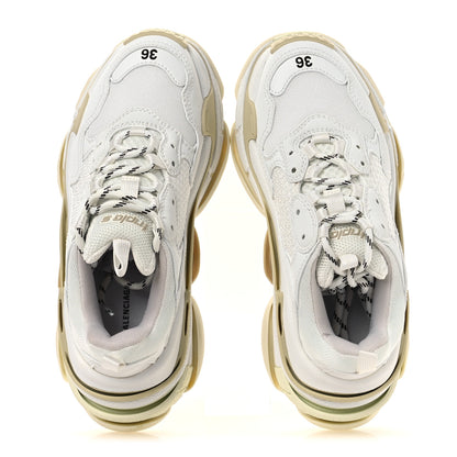 Balenciaga Fabric Mesh Womens Triple S Sneakers 36 White 2 of 10