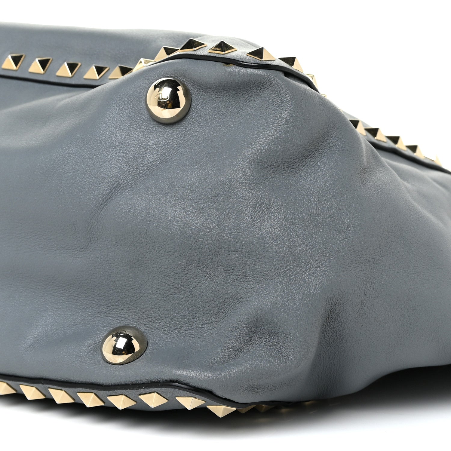 Valentino Garavani Vitello Medium Rockstud Tote London Stone 9 of 23