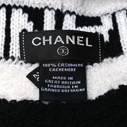 Chanel Cashmere CC Beanie Hat Ecru Black 5 of 5