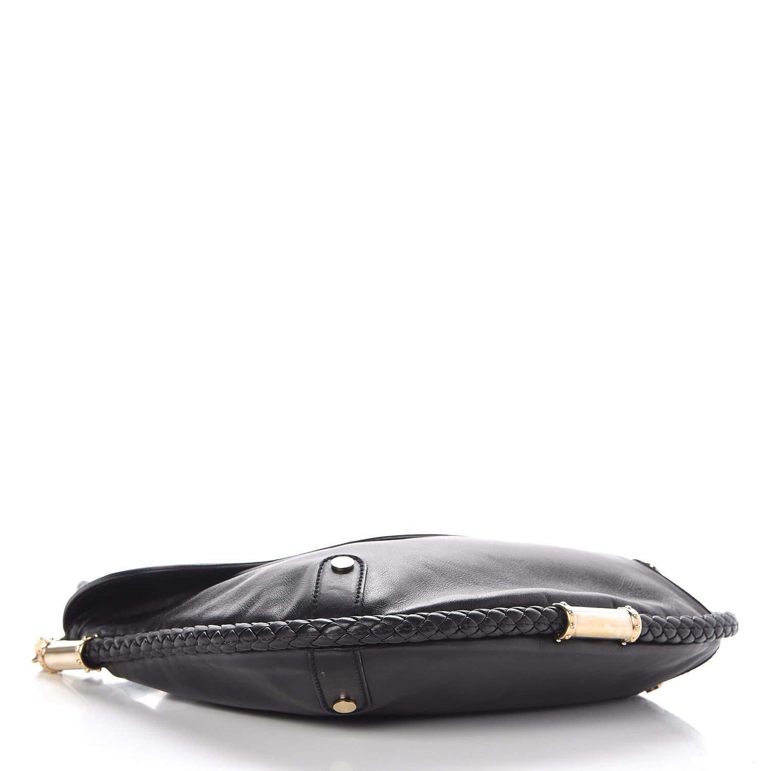 Gucci Calfskin Britt Tassel Shoulder Bag Black 4 of 10