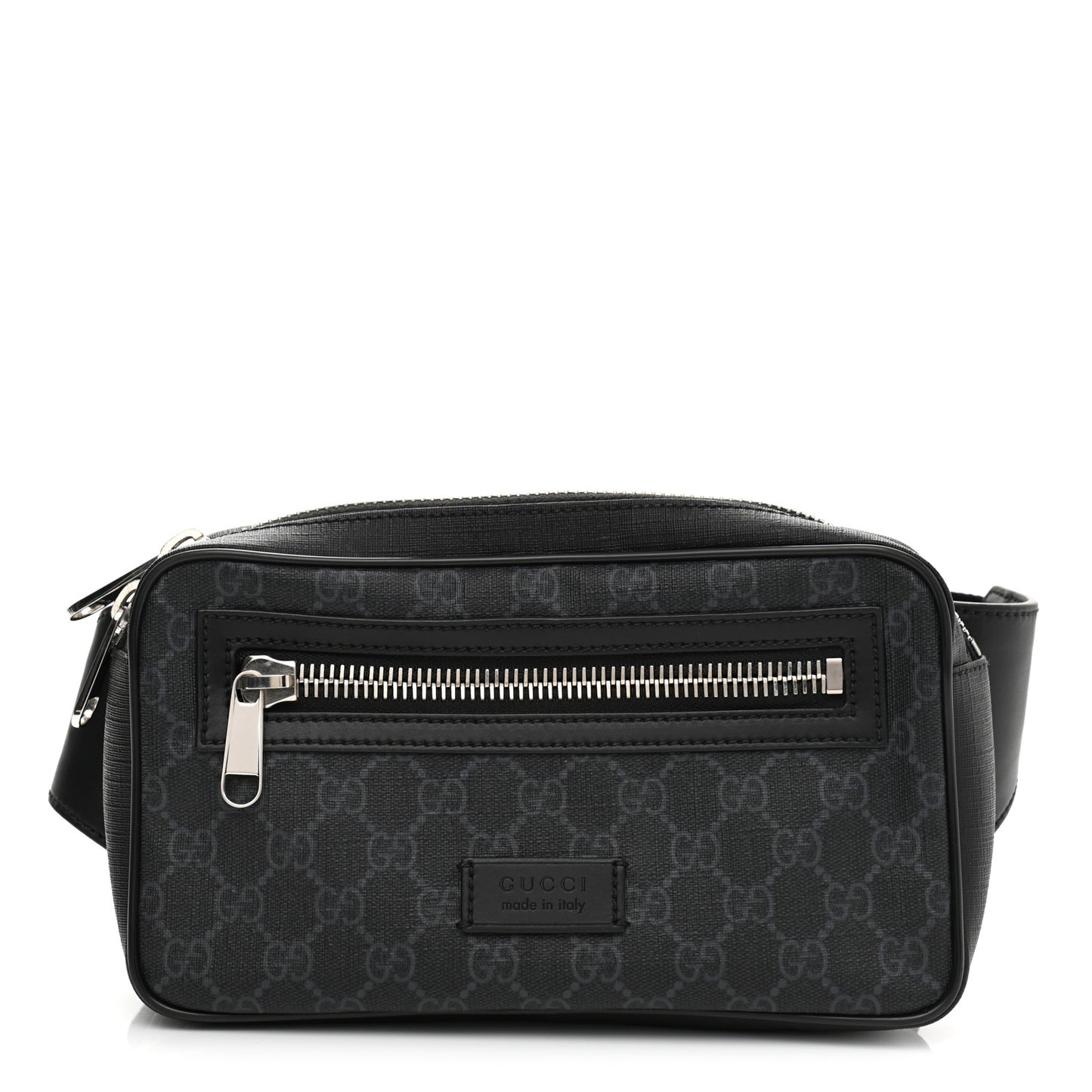 Soft GG Supreme Monogram Web Belt Bag Black Grey