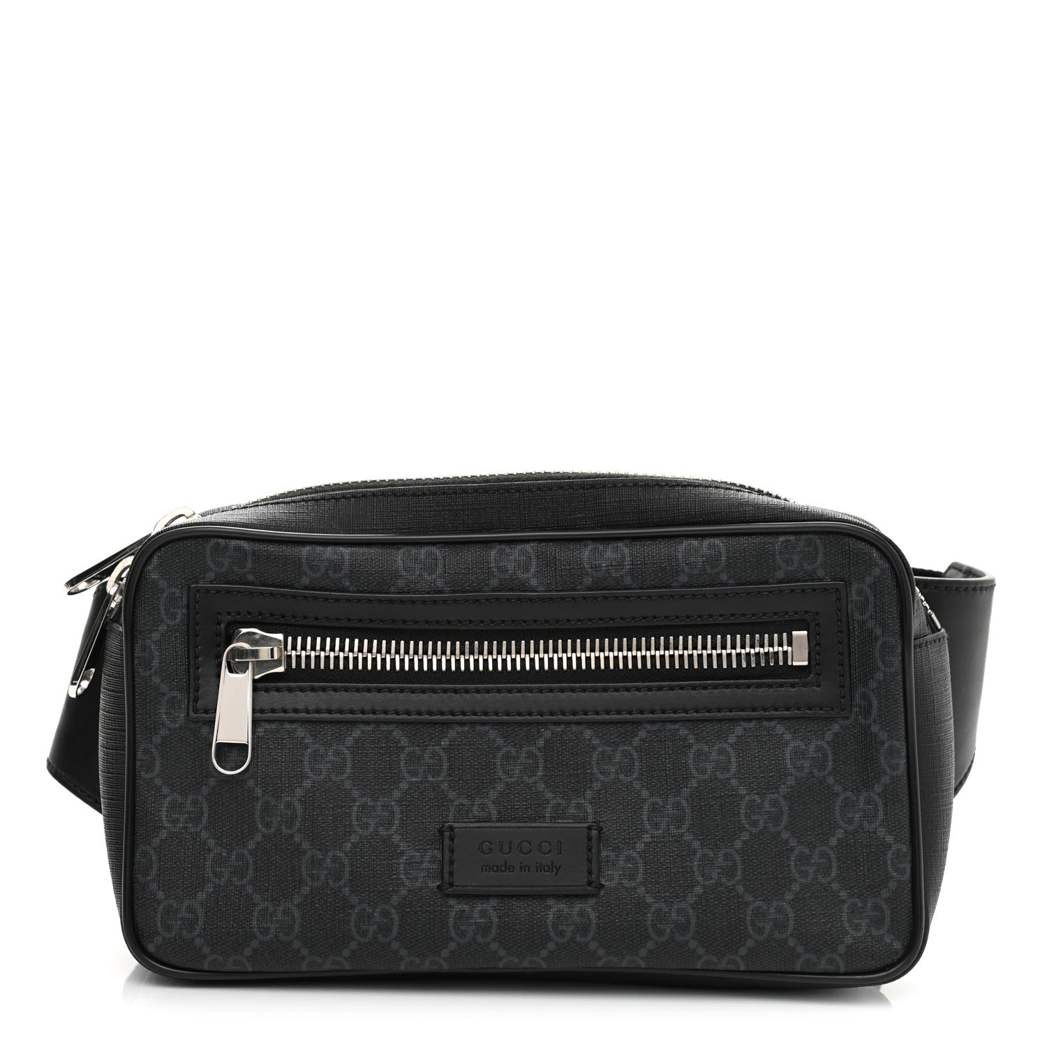 Gucci Soft GG Supreme Monogram Web Belt Bag Black Grey 1 of 10