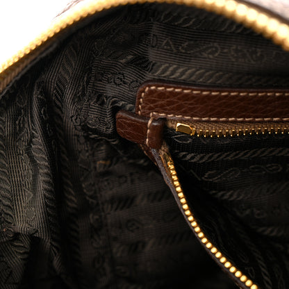 Prada Vitello Daino Grommet Satchel Bruciato 9 of 11