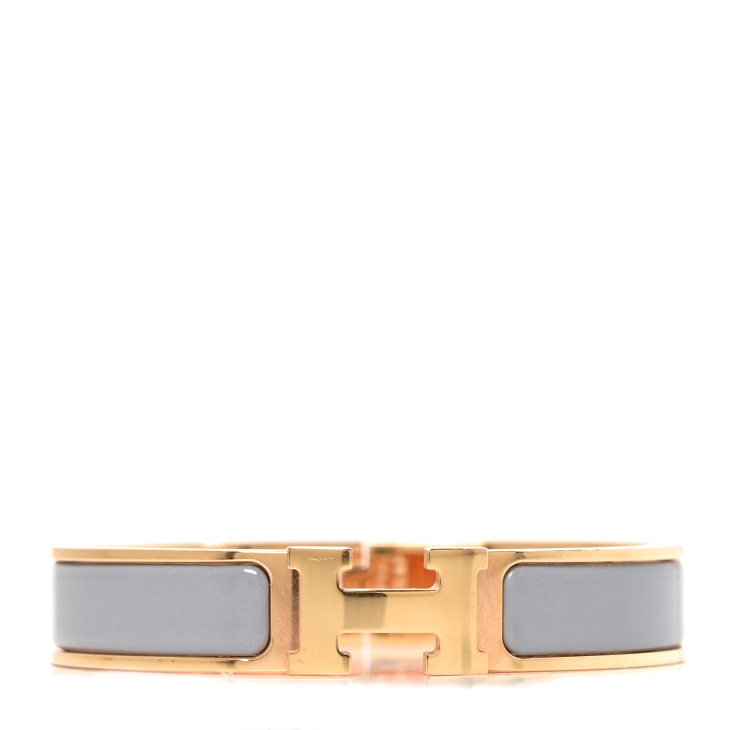Enamel Narrow Clic Clac H Bracelet Gris Orage