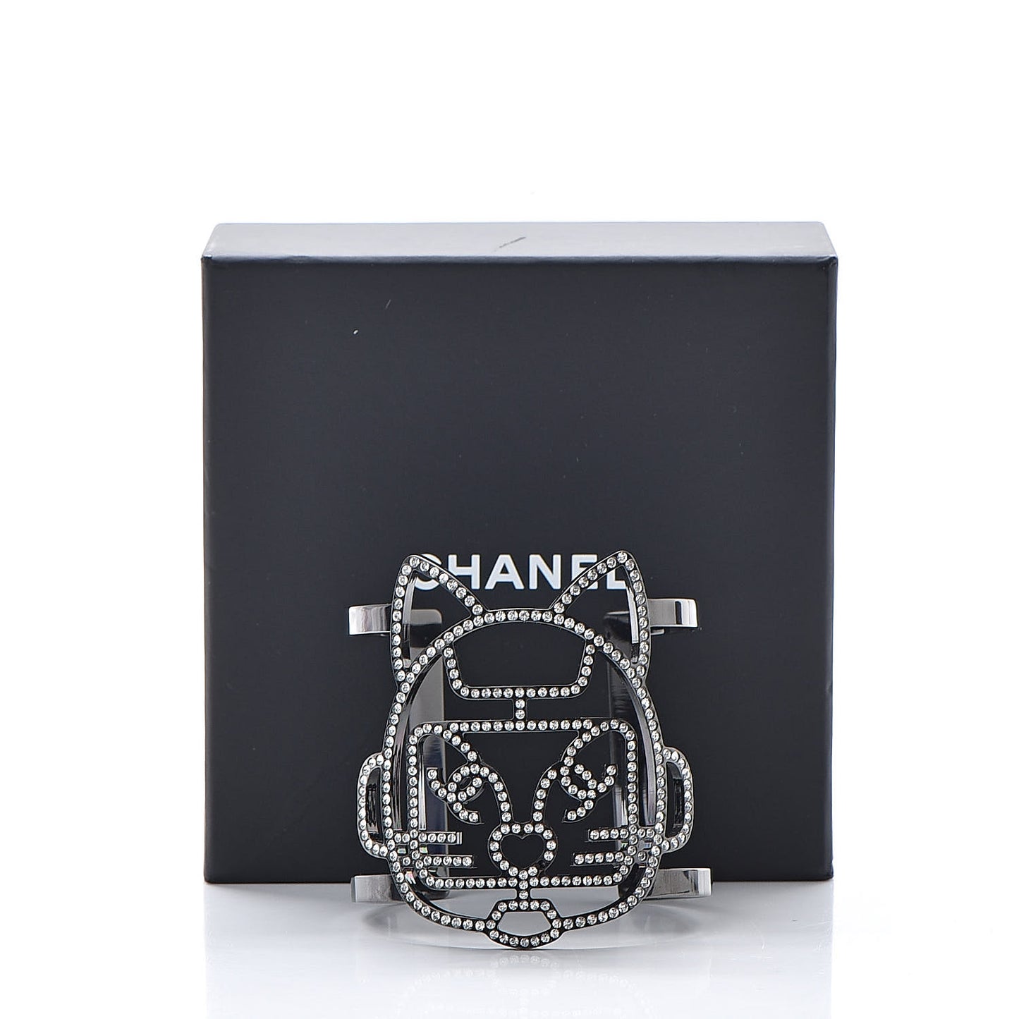 Strass Crystal CC Emoji Robot Cat Cuff