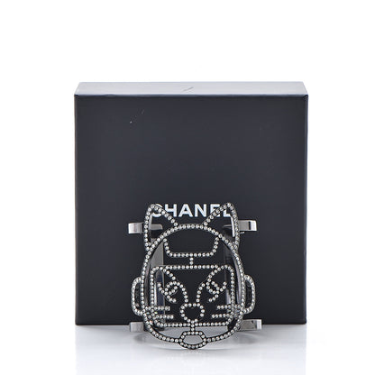 Chanel Strass Crystal CC Emoji Robot Cat Cuff 6 of 6