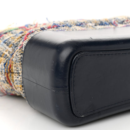Chanel Tweed Calfskin Quilted Medium Gabrielle Hobo Navy 9 of 13