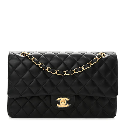 Chanel Lambskin Quilted Medium Double Flap Black 1 of 12