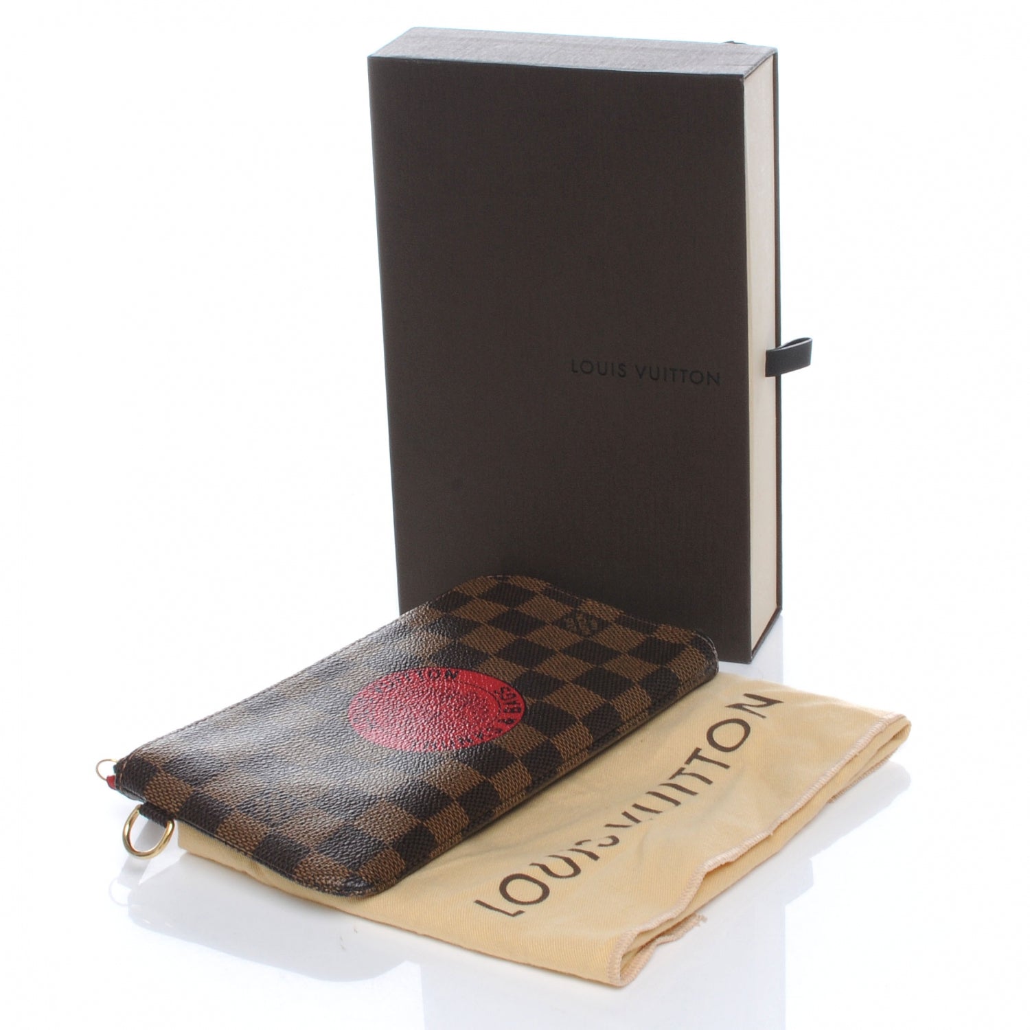 Louis Vuitton Damier Ebene Complice Trunks and Bags Wallet Red 4 of 7