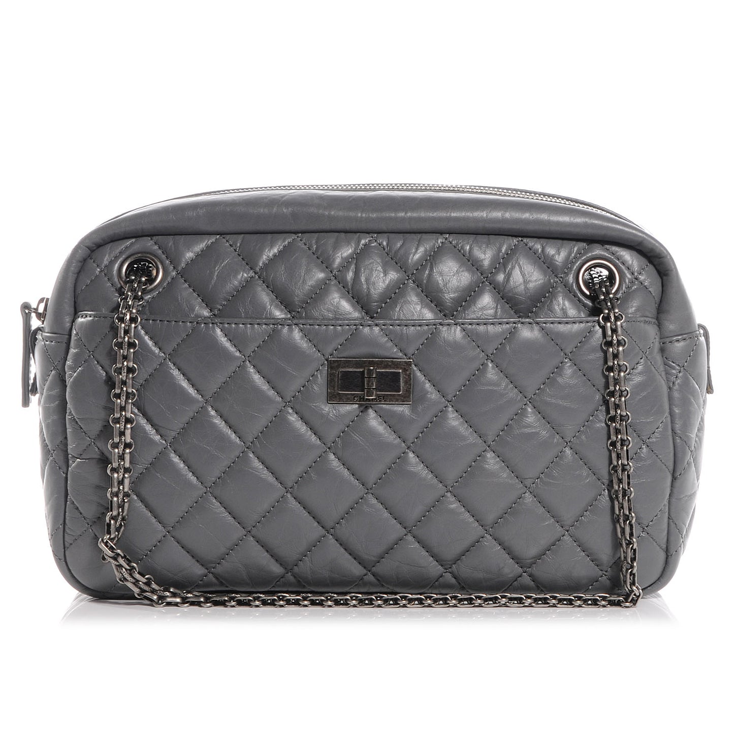 Aged Calfskin Reissue Medium Camera Case Gray