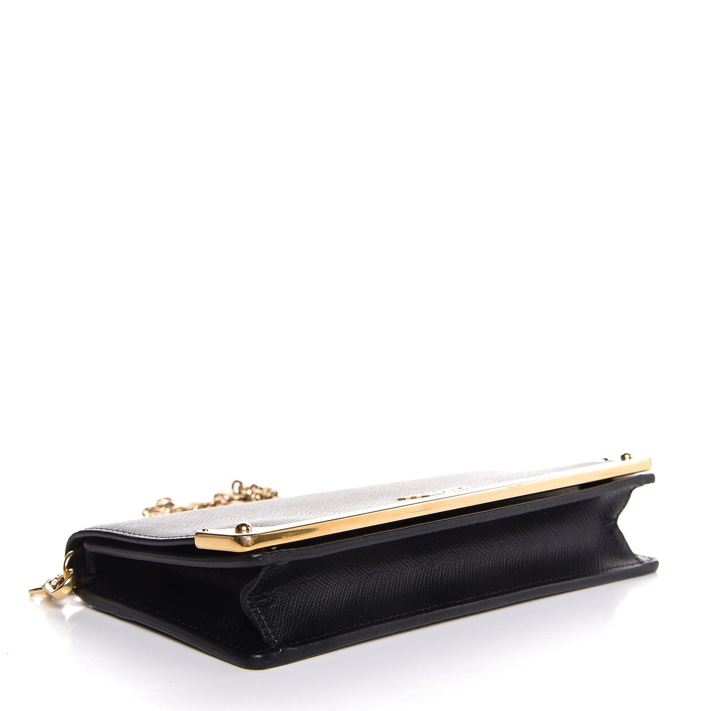 Saffiano Mini Cahier Crossbody Bag Black