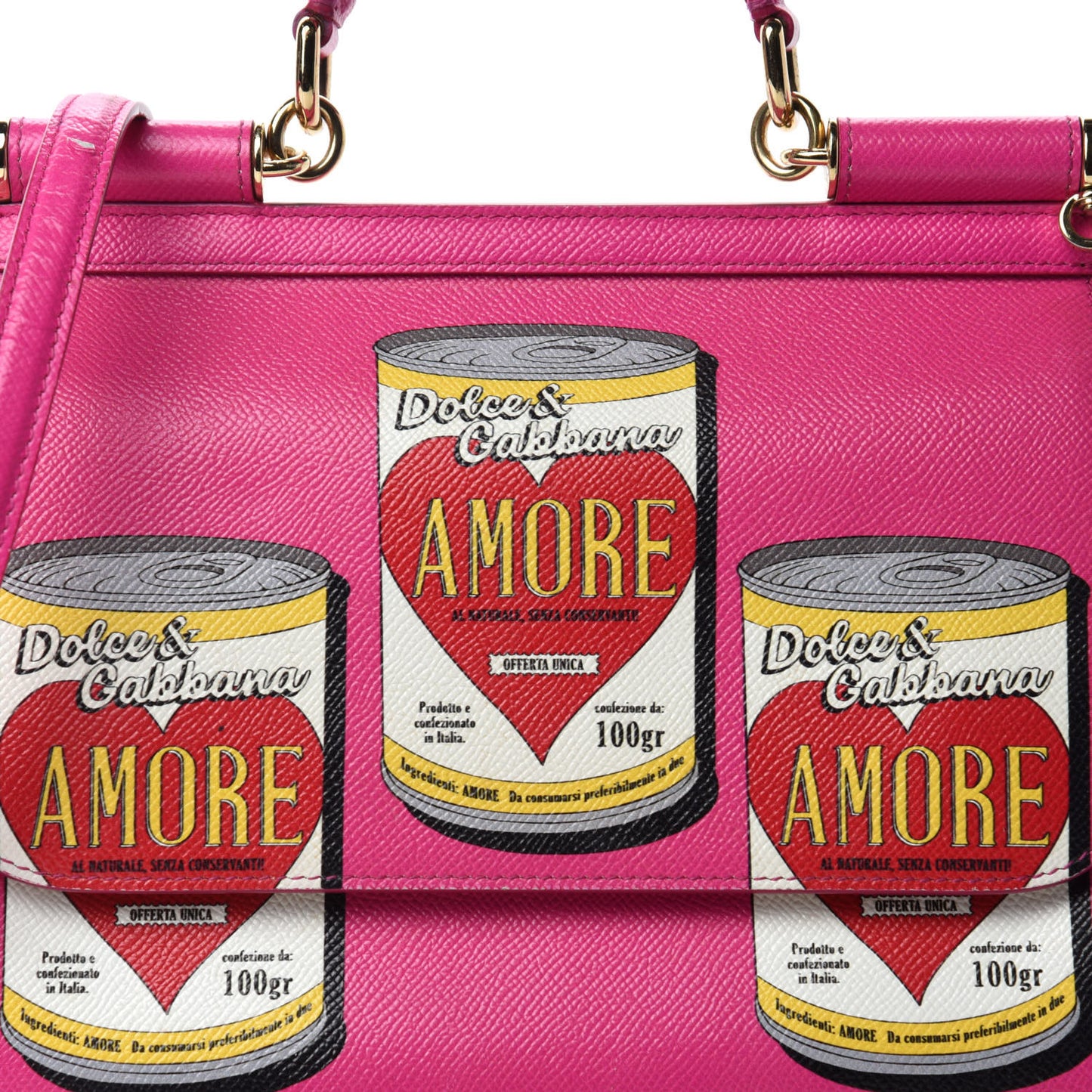 Dauphine Amore Soup Can Print Medium Miss Sicily Satchel Multicolor