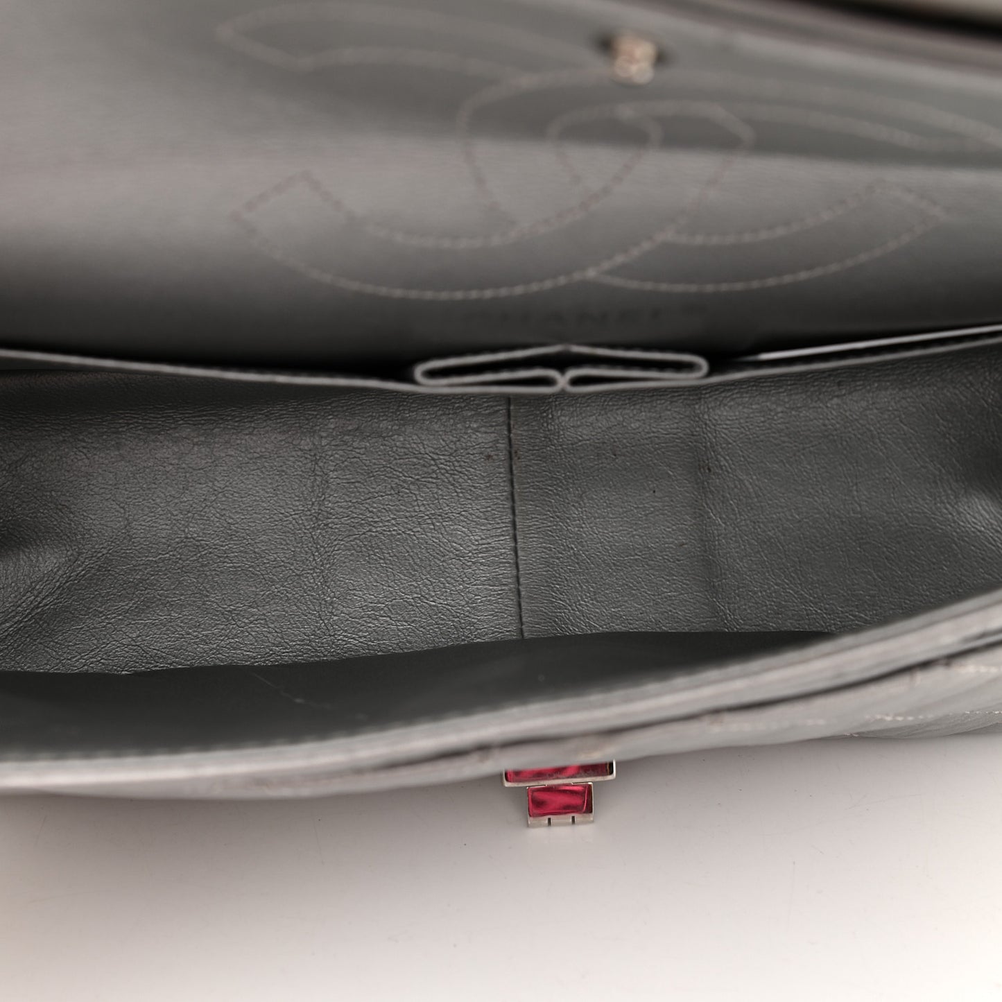 Metallic Aged Calfskin Quilted 2.55 Reissue 226 Flap Silver
