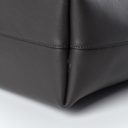 Saint Laurent Calfskin Large Shopping Tote Coal 12 of 13