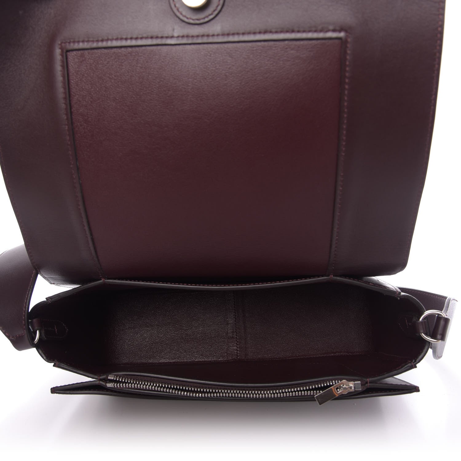 Celine Shiny Smooth Calfskin Medium Frame Shoulder Bag Burgundy Pearl Blue 4 of 9