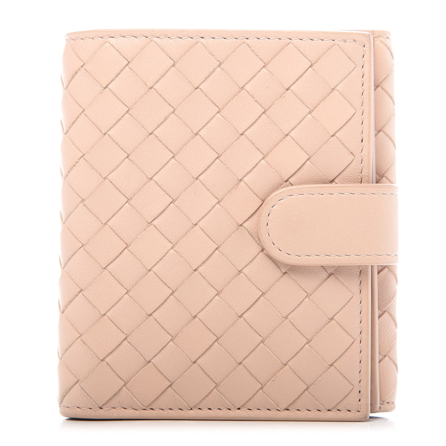Nappa Intrecciato French Flap Wallet Flamingo