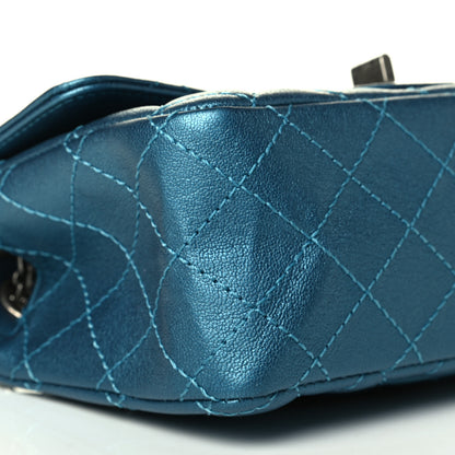 Chanel Metallic Sheepskin Quilted 2.55 Reissue Mini Flap Blue 5 of 7