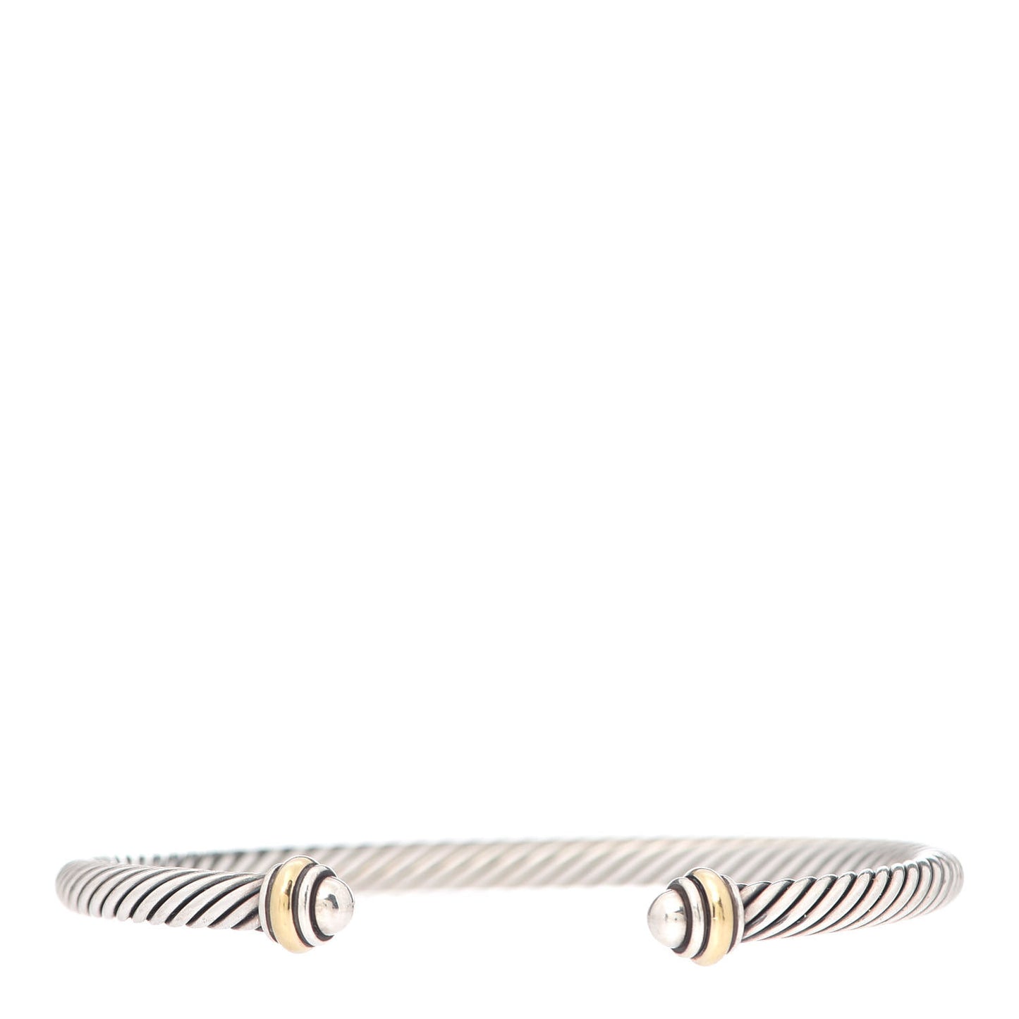 Sterling Silver 18K Yellow Gold 4mm Cable Classics Bracelet