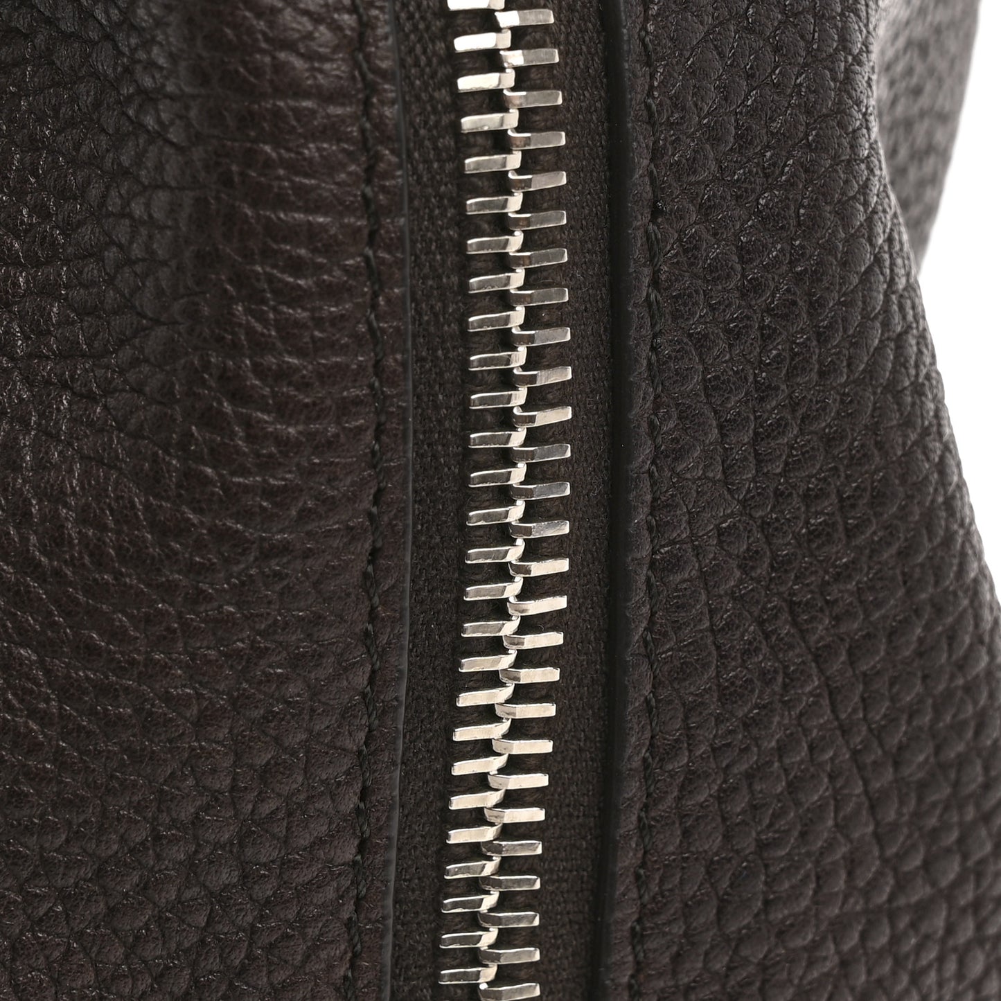 Grained Saddle Calfskin Henri Bag Brunette