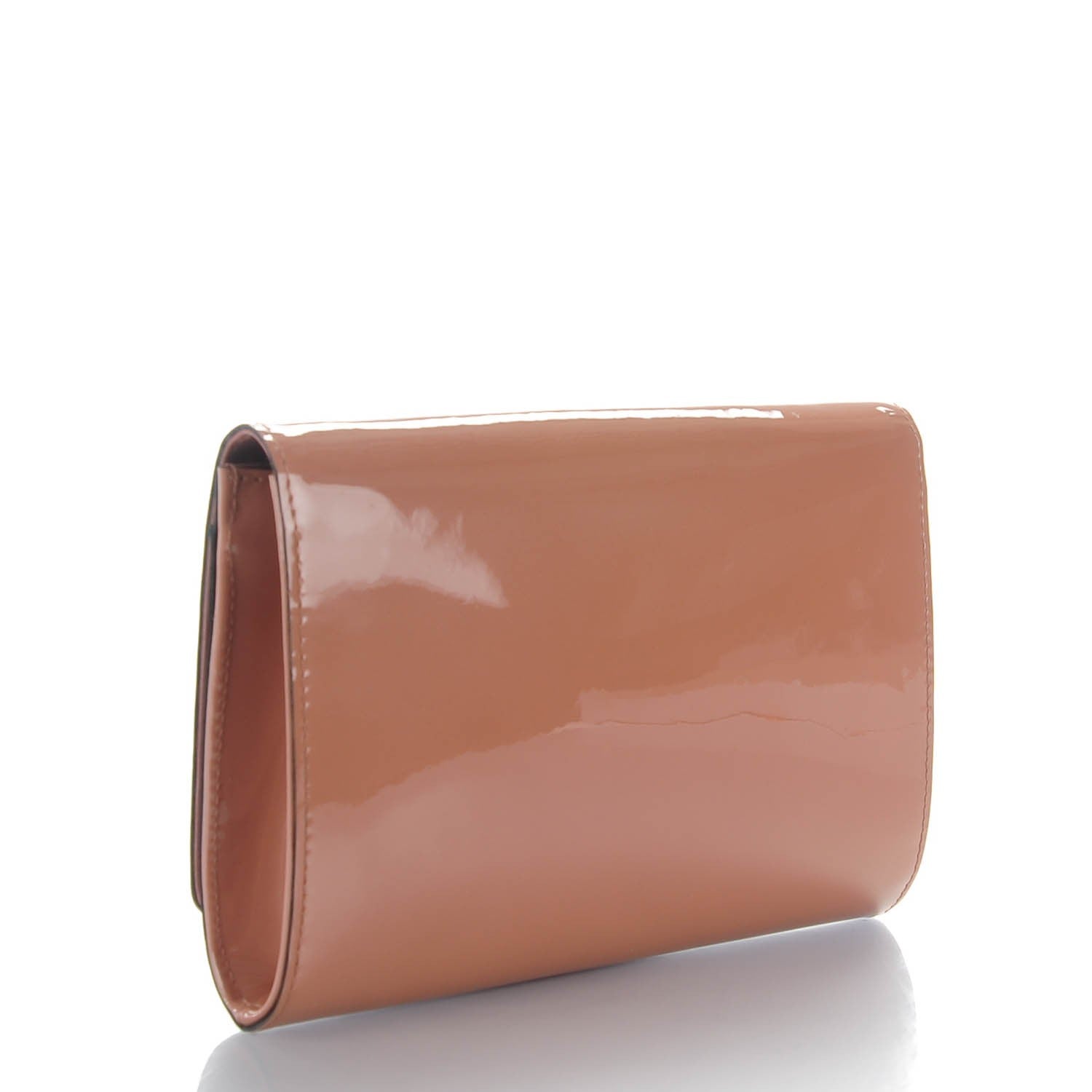 Louis Vuitton Patent Louise Clutch Rose Velours 3 of 6