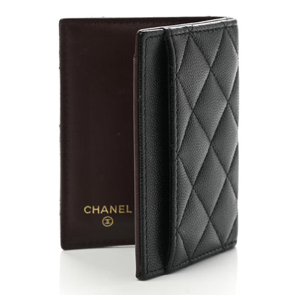 Chanel Caviar Quilted Card Holder Wallet Black 3 of 8