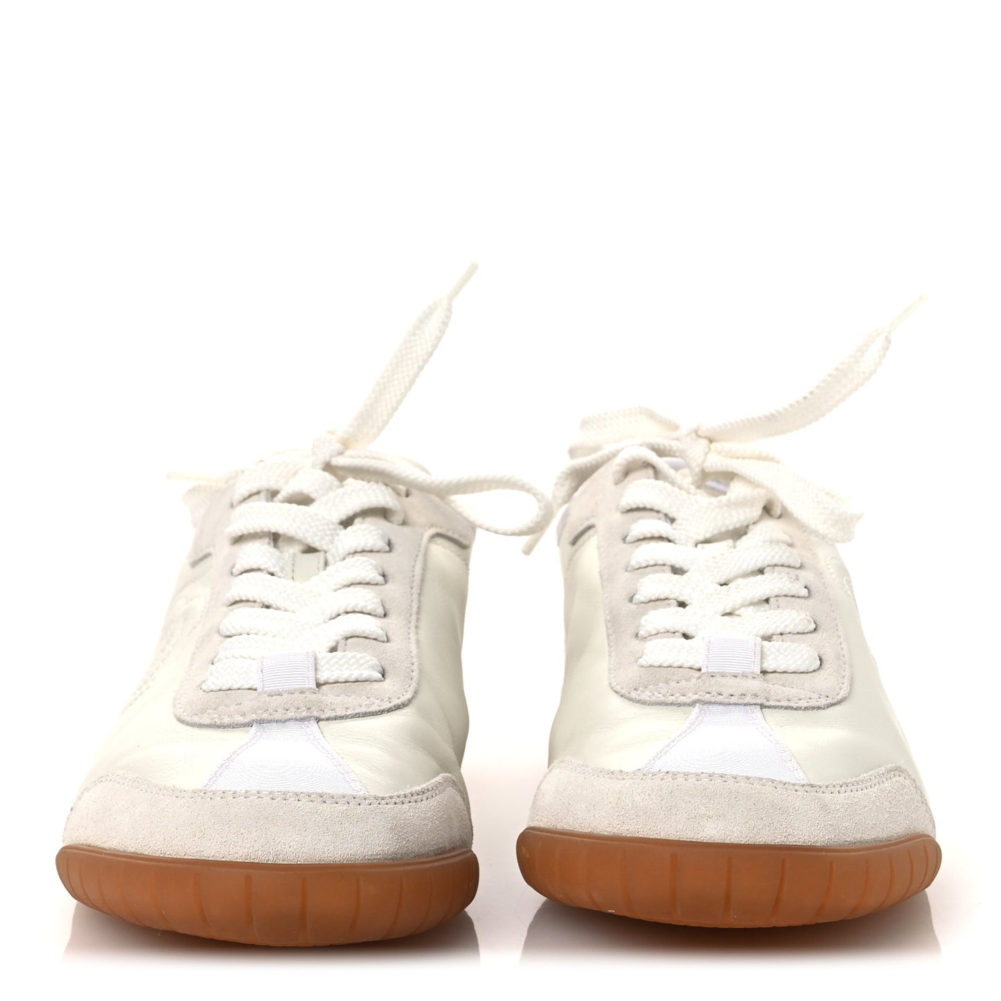 Calfskin Suede Womens CC Sneakers 39 White