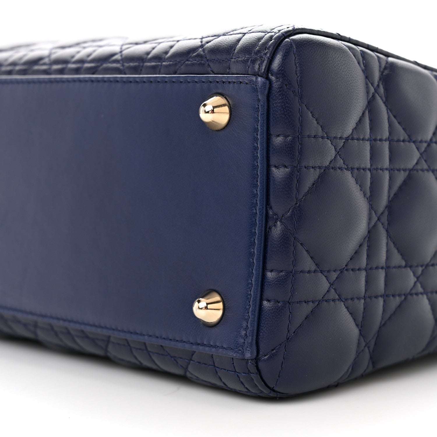 Christian Dior Lambskin Cannage Large Lady Dior Navy Blue 9 of 9