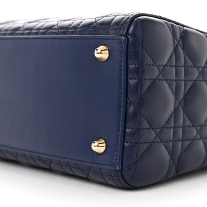 Christian Dior Lambskin Cannage Large Lady Dior Navy Blue 9 of 9