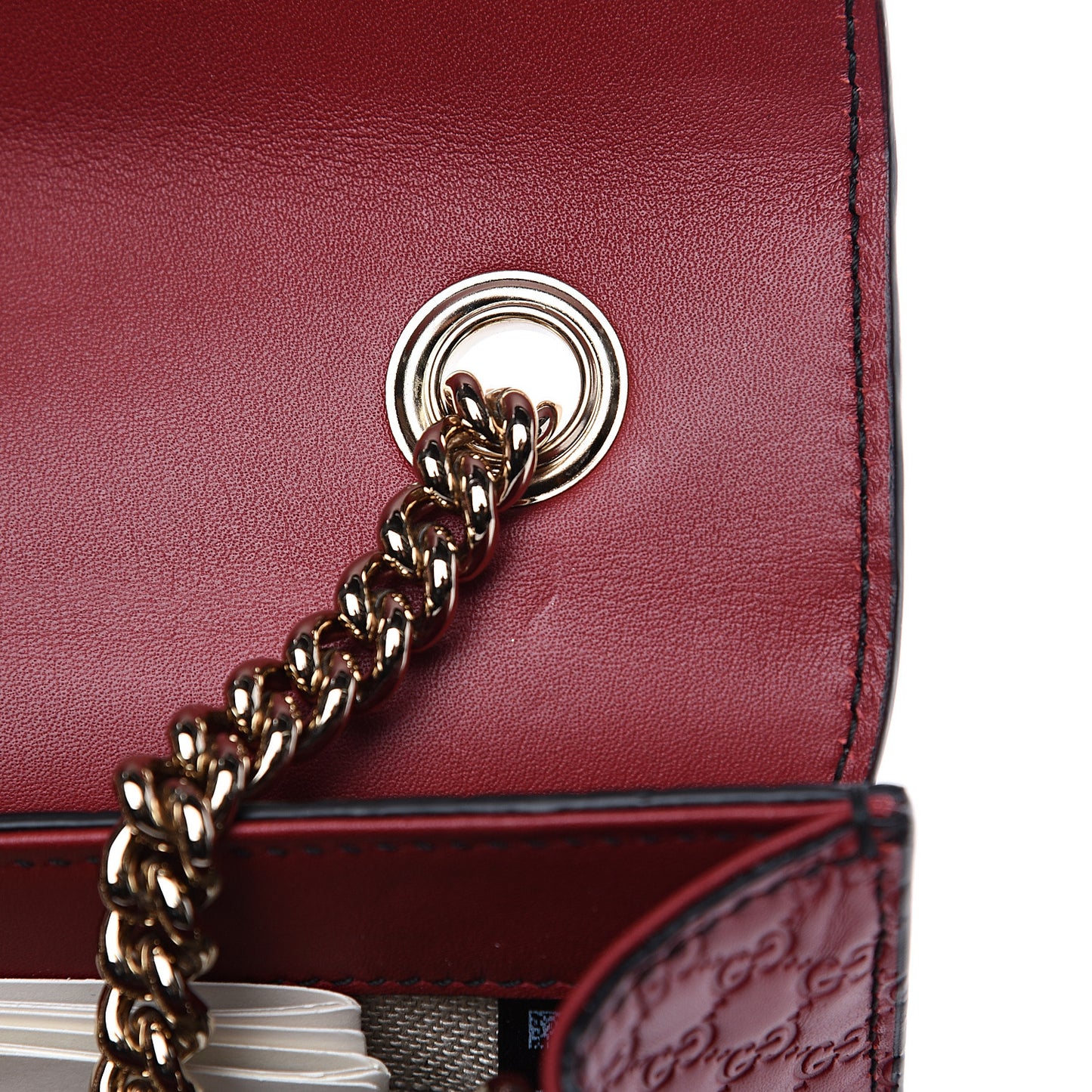 Soft Microguccissima Mini Emily Chain Shoulder Bag Rosso