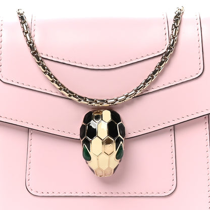 Bulgari Calfskin Small Serpenti Forever Snake Strap Crossbody Bag Light Pink 7 of 9