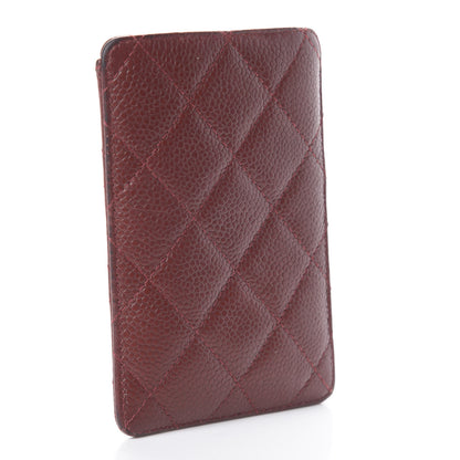 Chanel Caviar Quilted iPhone Case Dark Red 2 of 5