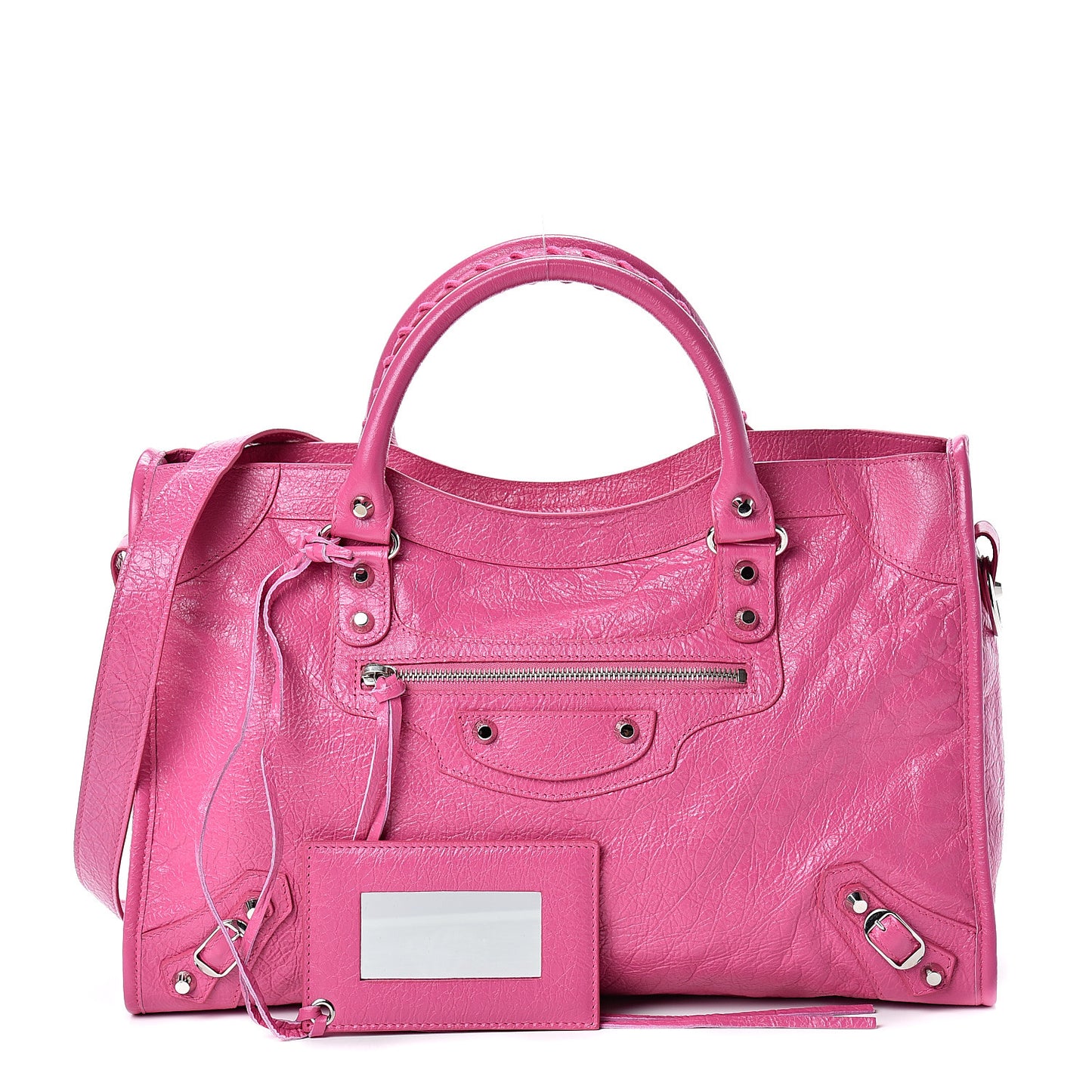 Agneau Classic Silver Hardware City Rose Flamingo