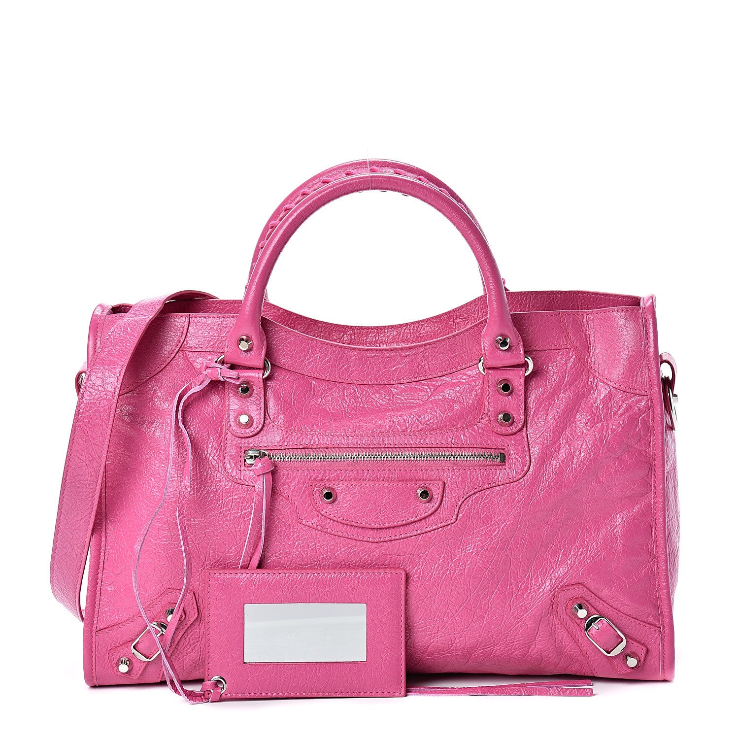 Balenciaga Agneau Classic Silver Hardware City Rose Flamingo 1 of 11