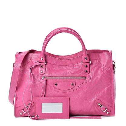 Balenciaga Agneau Classic Silver Hardware City Rose Flamingo 1 of 11