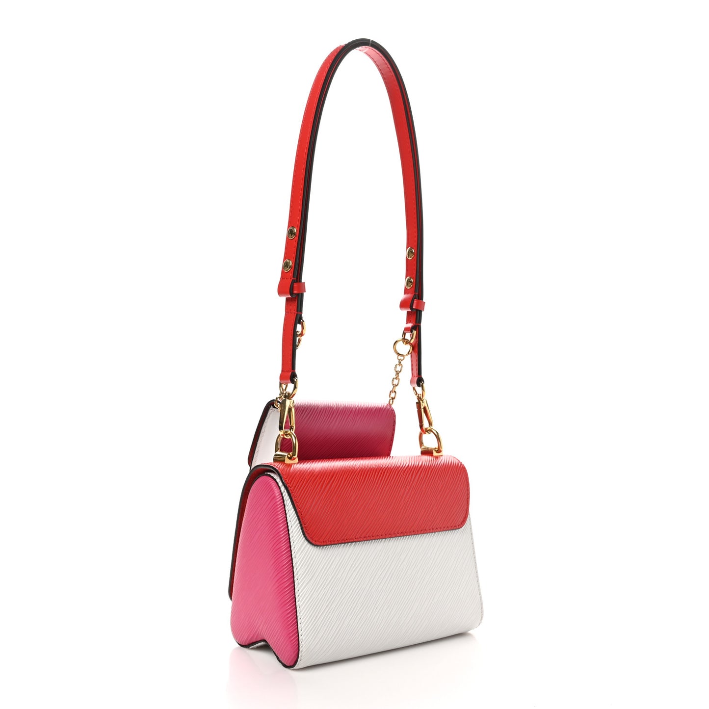 Epi Twist MM and Twisty Coquelicot Hot Pink White