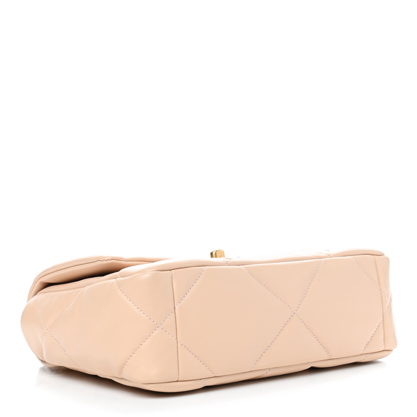 Lambskin Quilted Medium Chanel 19 Flap Beige