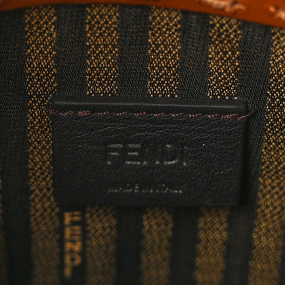 Fendi Vitello King Plexiglass Logo Embossed Mini Fendi Sunshine Shopper Tote Cuoio 6 of 10