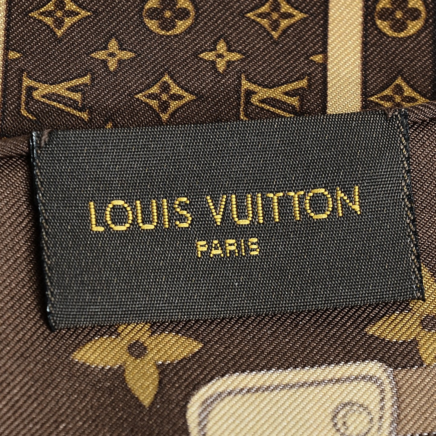 Silk Monogram Trunks Square Scarf Marroon