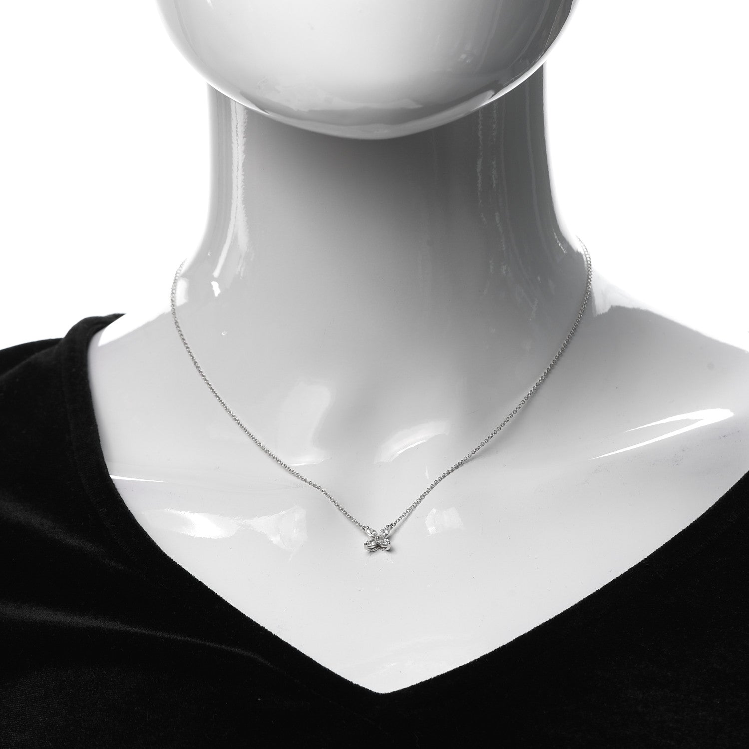 Tiffany Platinum Diamond Small Victoria Necklace 2 of 6