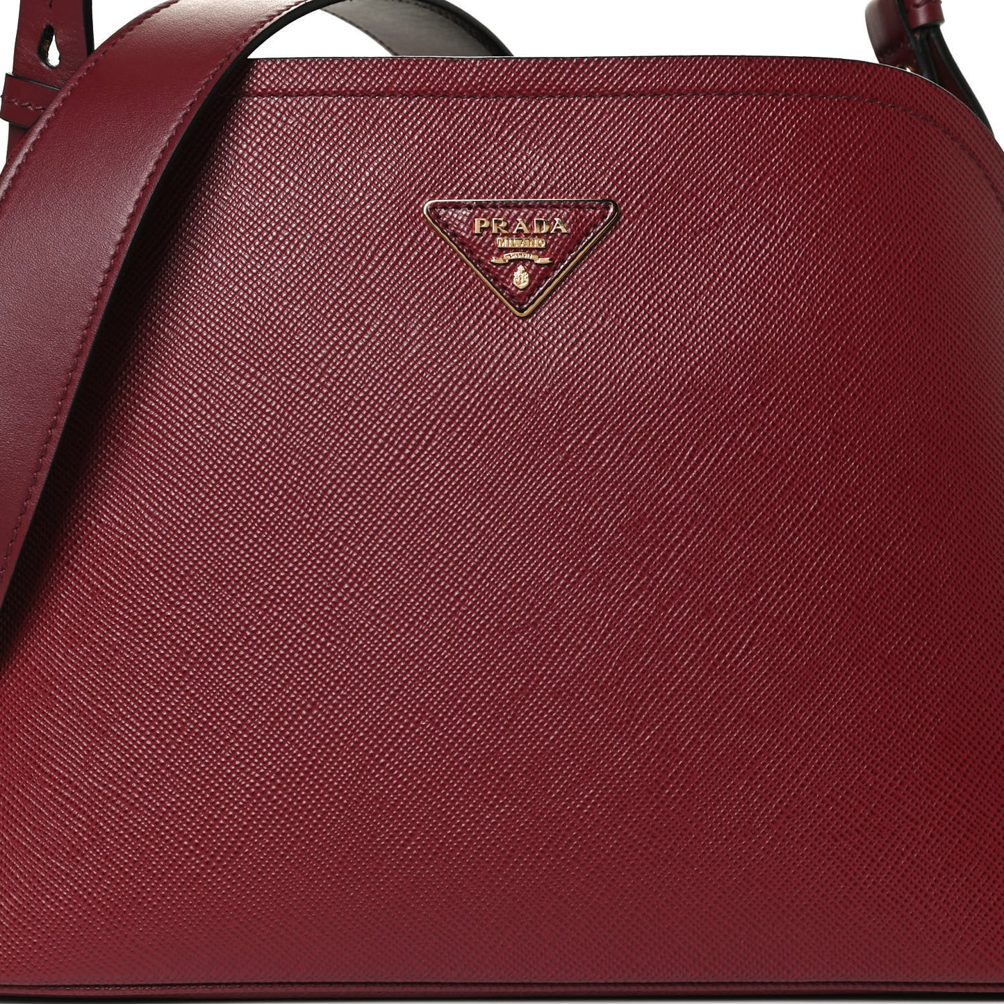 Saffiano Cuir Small Matinee Tote Cherry Black