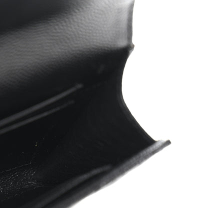 Saint Laurent Grain De Poudre Textured Mixed Matelasse Triquilt Small Monogram Envelope Wallet Black 5 of 10