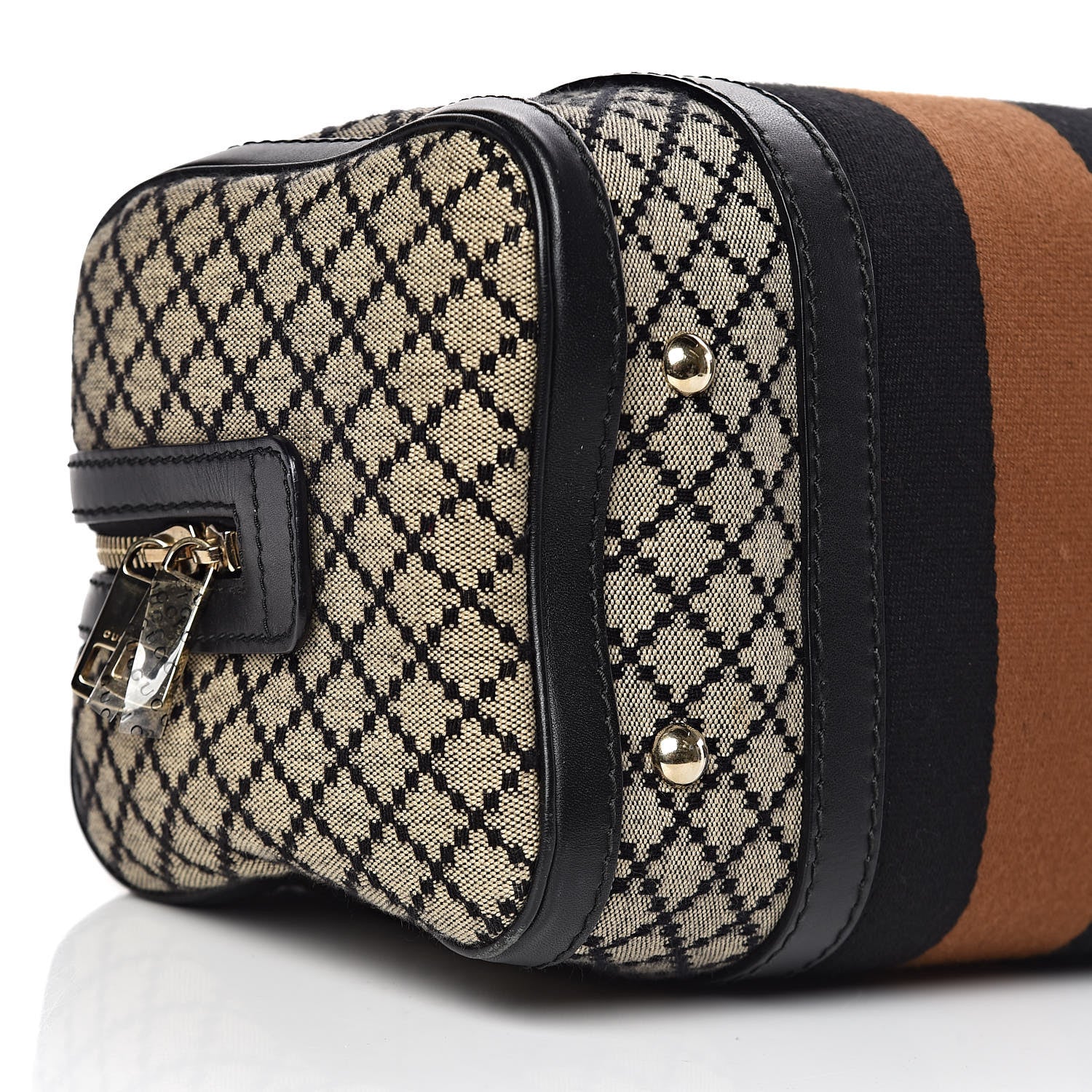 Gucci Diamante Vintage Web Small Boston Black 9 of 12