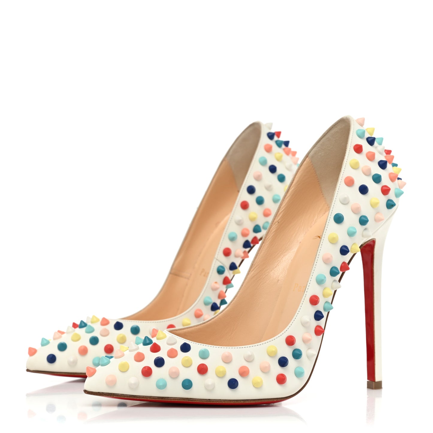 Gomme Pigalle Spikes 120 Pumps 40 White Multicolor
