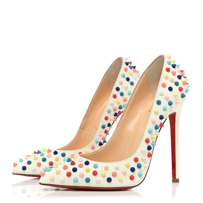 Christian Louboutin Gomme Pigalle Spikes 120 Pumps 40 White Multicolor 3 of 14