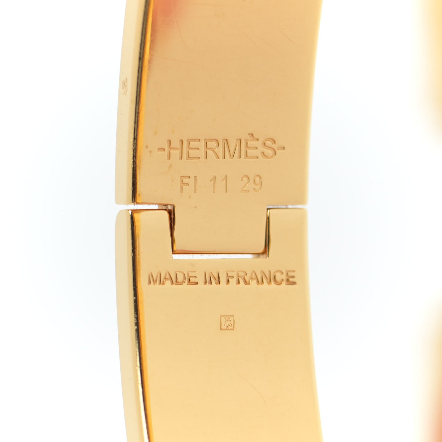 Narrow Enamel Clic Clac H Bracelet PM Pannacotta