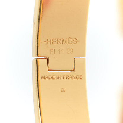 Hermes Narrow Enamel Clic Clac H Bracelet PM Pannacotta 3 of 6