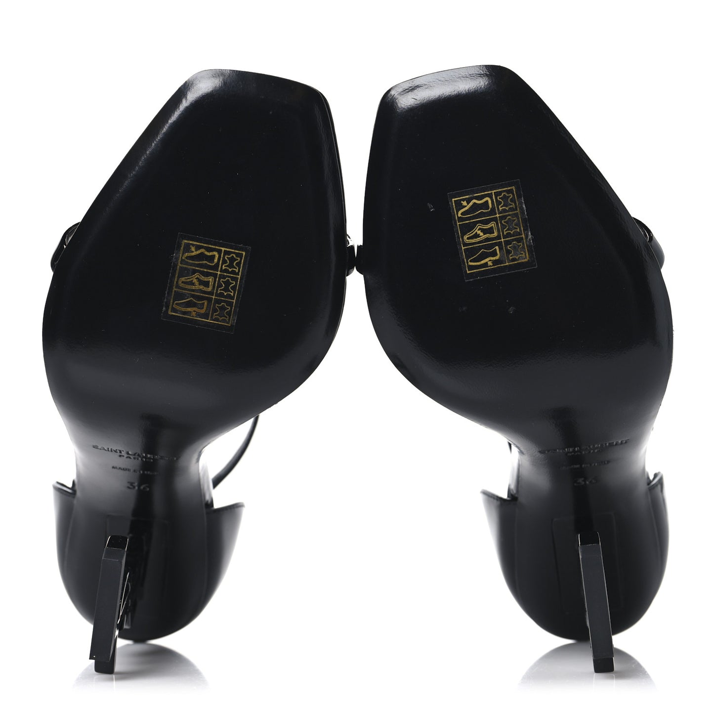 Patent Calfskin Opyum 110 Sandals 36 Black