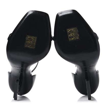 Saint Laurent Patent Calfskin Opyum 110 Sandals 36 Black 6 of 9
